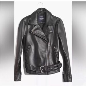 Madewell ultimate black Moto leather jacket XS